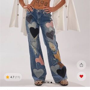 Akira NWT  Heart Women Jeans Sz M